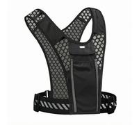 Baoblaze Running Vest Gilet de Course Sac Hydratation Léger Poche Avant Zippée Bretelles Larges Bande Réfléchissante 3l Adapté à la Préparation Sportive Entraînement Piste Vélo Urbain