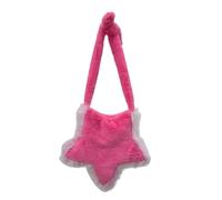 Baoblaze Sac à Bandoulière en Forme D'étoile à Cinq Branches pour Femme, Sac Fourre-Tout pour Fête, Voyage, Rendez-Vous, Rose Rouge Rose