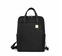 Baoblaze Sac à Dos Femme Oxford PU Polyester Compartiment Ordinateur Poches Latérales Fermeture Zipper Structure Souple Adapté à École Bureau Utilisation Quotidienne, Black