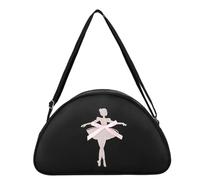 Baoblaze Sac de Danse Enfant Sac à Dos Fille Sacoche Tutu Bretelles Réglables Tissu Oxford Résistant Doublure Polyester Adapté aux Cours de Ballet Latin École Déplacements, Noir