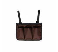 Baoblaze Sac de Rangement Fauteuil Roulant Organisateur Pochette Housse Sac à Accrocher Universel à l'Accoudoir et Dossier avec Convient aux Aînés en Déplacement Courses Hôpital, Marron, 33-22cm