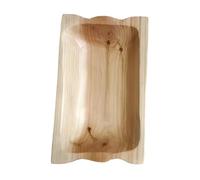 Baoblaze Saladier En Bois Massif Plateau de Présentation Rectangle Assiette à Fruits Plateau de Service Coupe à Original avec Texture Naturelle Adapté, Style B