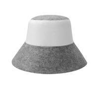 Baoblaze Sauna Chapeau Sauna Respirant Premium Accessoire Sauna Léger Protecteur Cheveux Tissu Feutre Réutilisable Forme Pratique Élégante Convient Hom, Gray White Style B