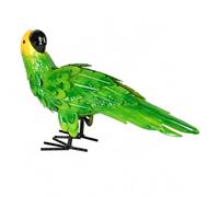 Baoblaze Sculpture Perroqu en Fer Ipiré la Nature Statute Perroqu sur Socle Polyvalent Figurine Oiseau Décorative en Métal pr Terrasse, Tête Inclinée