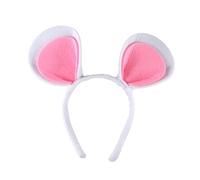 Baoblaze Serre-tête Oreilles de Souris, Accessoires pour Cheveux, Cerceau pour Bal, Mascarade, Spectacle sur scène, Blanc