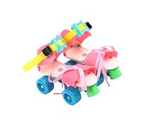 Baoblaze Skates à Rouleaux réglables pour Enfants Quatre Roues à Roues à roulettes en Ligne Patins pour Les 3-6 Ans, Rose Coloré