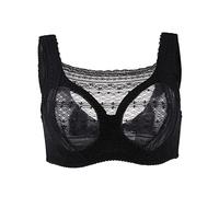 Baoblaze Soutien-gorge Spécial en Mélange Coton Pratique pour Des Faux Seins de Mastectomie Cosplay Déguisement - Noir - Noir, 90A