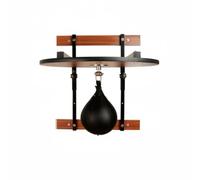 Baoblaze Speed Ball de Boxe Mural Équipement d'Entraînement Plateforme Sac de Structure Solide Bois Acier Rotule à Roulement pour Oscillation Régulière Réglage, Épaisseur De La Planche 1,8 Cm