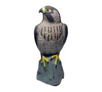 Baoblaze Statue d'aigle leurre épouvantail Protecteur de Jardin Sculpture de Faucon pour Grange, Yeux Rouges