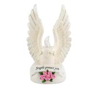 Baoblaze Statue D'ailes D'ange avec Figurines Décoratives Lumineuses pour Jardin de Terrarium En Pot de Fleurs