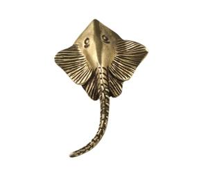 Baoblaze Statue de poisson en laiton, poisson diable, cadeau d'anniversaire, collection d'œuvres d'art, figurine de raie manta, figurine de poisson en laiton
