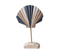 Baoblaze Statue décorative en Bois de Coquillage, pièce d'art Rustique Unique, Figurine de Collection, décoration d'intérieur pour Mariage, Bleu Foncé