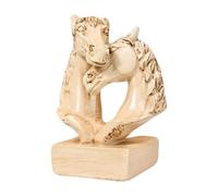 Baoblaze Statue Tête de Cheval Sculpture D'Animal Ornement En Résine pour Collection Décorative Convient Aux Anniversaires Bureau Salon Cabinet, Couleur Du Bois