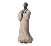 Baoblaze Statuette de Bouddha Chinois décorative, Figurine de Moine pour Restaurant, Gris