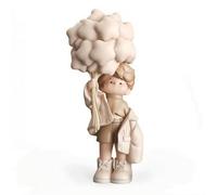 Baoblaze Statuette Décor Bureau Figurine Garçon Sculptures Résine Ornement Moderne Silhouette Contemporaine et Touche Poétique Résine Lisse pour Déco Raffinée, Abricot