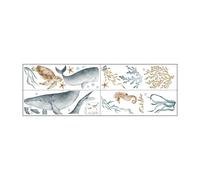 Baoblaze Sticker mural baleines, décoration murale, poisson océan, de mer, pour salle de jeux
