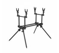 Baoblaze Support Canne à Pêche Support Trépied Équipement de Pêche Réglable Alliage Aluminium Assemblage Polyvalent Convient pour Scénario de Lac et Réservoir, Mini X4 2-Head