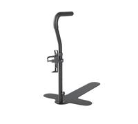 Baoblaze Support de Lever pour Canapé avec Sol 63 par 40 Cm en Acier Carbone Haute Résistance avec Tube Vertical Réglable et, Noir Mat, LQX110065-01 Avec Porte-gobelet, Sans Tapis Antidérapant