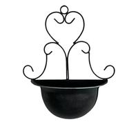 Baoblaze Support de Plantes Murale Pot de Fleur Suspendu Métal Créatif Ornement Stable Facile à Installer Adapté à La Décoration de Jardin Extérieur Patio, Noir