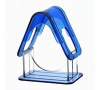 Baoblaze Support de Présentation Acrylique Porte Appareil Socle Vitrine Boîte de Rangement avec Couvercle Ouverture Stable Antidérapant Forme Maison Matériau, Bleu