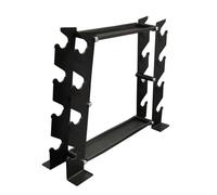Baoblaze Support d'Haltères Porte Haltères Rack de Poids Tour d'Haltères Verticale Cadre Acier Ordre et Propreté Zone d'Exercice Optimisée Convient à Maison Salle de Musculation, Noir