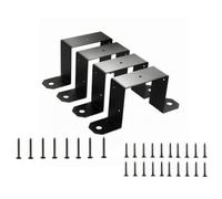 Baoblaze Support Montage Poteau Plaque Supérieure Connexion Pattes Latérales Verticales pour Installation Clôture Stable