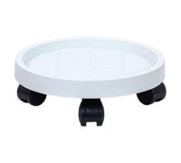 Baoblaze Support pour Plantes, déplace-Pots de Fleurs à roulettes, Chariot Silencieux et Robuste Blanc pour terrasse et Arbres en Pot d'extérieur, Diamètre 36 Cm