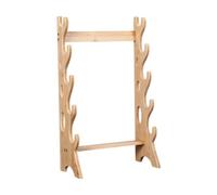 Baoblaze Sword Affiche Support Sword Murners Sword 5 Tier Flute Desktop Samurai Sword Rack pour Les Flûtes Templiers à Crochet, Brun
