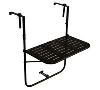Baoblaze Table de Balcon Murale Railing Table Pliante Suspendue Métal Fer Acier Inoxydable Réglable Antirouille Plateau Ajouré Montage et Réglage Hauteur
