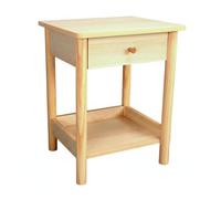 Baoblaze Table de Chevet avec Tiroir Table d'Appoint Meuble de Rangement Étagère Inférieure en Bois Massif et Panneau de Densité Design Sobre Étagère pour, 40 35.5 51, Bois Massif