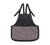 Baoblaze Tablier de Travail Serveur avec Sangle Réglable Poches de Rangement Matériau Polyester Lavable Multifonction Adapté à La Cuisine Service Salon de Thé, Noir