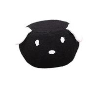 Baoblaze Tabouret Animal Banquette Rembourrée Ottoman Repose-pieds Coussin Doux Siège Confortable En Peluche pour Enfants Adapté à La Salle de Bain Chambre Cad, Chien noir