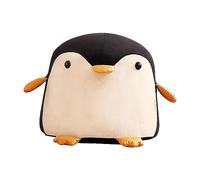 Baoblaze Tabouret Animal Tabouret de Pied Banc de Chaussure Banc de Salle de Bain Pouf Doux en Peluche pour Bureau Convient à Enfants Parents, Noir