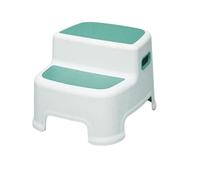 Baoblaze Tabouret Marchepied Double Marches pour Enfant Antidérapant Surface Large Facile à Nettoyer Convient Salle de Bain Lecture Jeux, lac vert