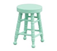Baoblaze Tabouret rond à échelle 1/12, modèle de meuble Miniature, accessoires de bricolage, repose-pieds Miniature simulé pour cadeaux, décorations de paysage, Vert