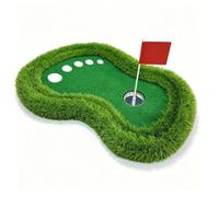 Baoblaze Tapis de Golf Putting Green Surface de Putt Flottante avec Trou Unique et Fanion en Gazon Artificiel Mousse Épaisse Compacte Adapté à Piscine Cour Maison 60x90cm