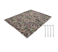 Baoblaze Tapis de Sol Tente Tapis de Randonnée Bâche de Sol Bâche de Plage Couverture de Pique-Nique Imperméable en Taffetas Polyester Robuste et Facile à Tran, 2x2m