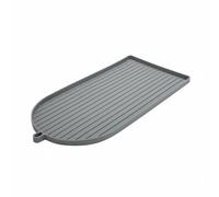 Baoblaze Tapis Silicone Machine Pad Antidérapant avec Bord Rainures de Drainage Accessoire Flexible pour Poser Machine à Café Suitable For Cuisine Bureau Organisation Du Comptoir, Gris