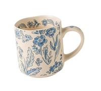 Baoblaze Tasse à Café Élégante En Céramique 500ml avec Anse Confortable Motif Fleuri Moderne Mug Multifonction Boisson pour Usage Domestique Bureau Cadeau Anni, Style B