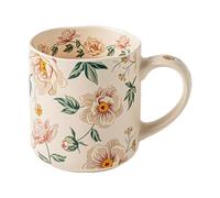 Baoblaze Tasse à Café Élégante En Céramique 500ml avec Anse Confortable Motif Fleuri Moderne Mug Multifonction Boisson pour Usage Domestique Bureau Cadeau Anni, Style A