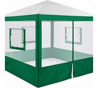 Baoblaze Tente Ventilée Extérieure Paroi Latérale Paravent Enceinte Entrée Zippée en Oxford et Maille Respirante avec Fenêtres et Vue Dégagée Adaptée aux Pique-niques Marchés Camping Jardin, Vert