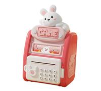 Baoblaze Tirelire électrique pour enfants, tirelire automatique, boîte d'épargne d'argent avec mot de passe, distributeur automatique de billets pour enfants, Lapin