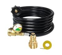 Baoblaze Tuyau de avec Manomètre, 3,65 M (12 Pieds), de Remplacement pour Brûleurs, Barbecues et Appareils à de, avec Ruban Adaptateur