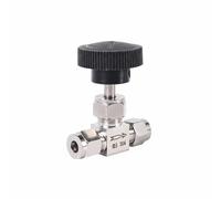 Baoblaze Valve Acier Inoxydable Robinet Pin Loi Étanchéité Résistance Pression Adapté Mécanique Infrastructures Réglage Circuit Hydraulique Énergies, 3
