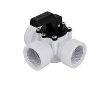 Baoblaze Vanne Piscine à Trois Voies en PVC avec Poignée Noire pour Système Filtration Chauffage et Circulation au