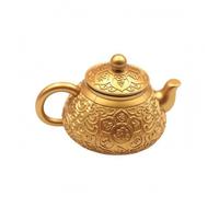 Baoblaze Vase Décoratif Miniature Théière Ornement Zinc Alliage Teapot Kettle Forme Bouilloire Mini Couvercle à Bouton Poignée Courbe Style Vintage Relief