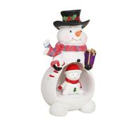 Baoblaze Veilleuse de Chevet de Noël, décoration d'ambiance de Vacances, Cadeaux de Noël, Ornement de Bureau pour cheminée, Manteau de cheminée, Bonhomme de Neige de Noël