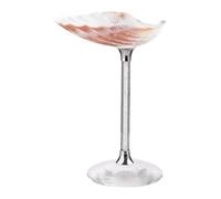 Baoblaze Verre à vin multifonctionnel élégant, verre à jus, verres à vin pour dîner, cuisine, célébration, décoration, anniversaires, Base Argentée En Coquillage