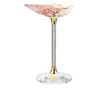 Baoblaze Verre à vin multifonctionnel élégant, verre à jus, verres à vin pour dîner, cuisine, célébration, décoration, anniversaires, Base Dorée En Coquillage
