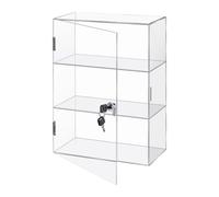 Baoblaze Vitrine en acrylique avec serrure, boîte rangement pour figurines, idéale pour une bibliothèque, Clair